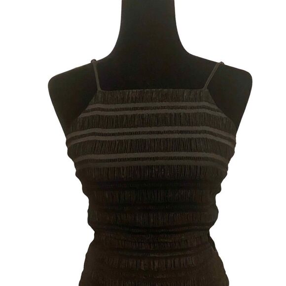 Gianni Bini Black Bodycon‎ Spaghetti Strap Georgie Dress Size Small - Picture 5 of 11
